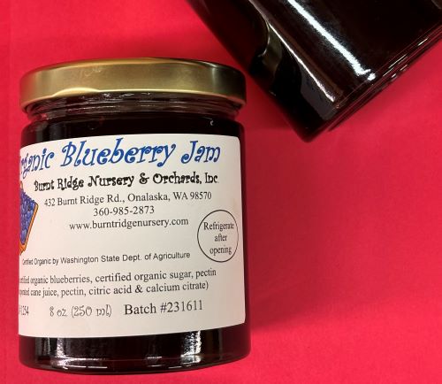 Blueberry jam-certfied organic